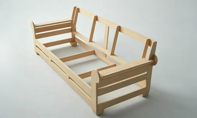 Solid wood sofa frame construction — maximum strength and durability for long-lasting slipcover sofa